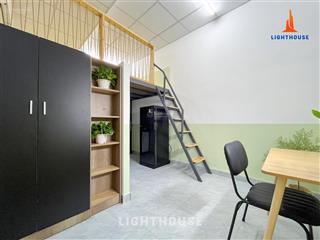 Căn gác lửng nội thất cao cấp đầy đủ tiện nghi sát chợ hạnh thông tây