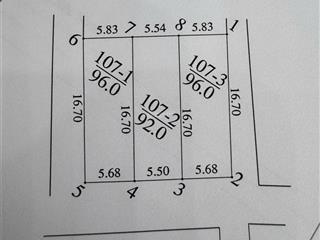 Mở bán 3 lô f0 trục giữa làng bắc thượng quang tiến. dt 92m2, 96m2. mt 5.5m. đầu tư sinh lời ngay