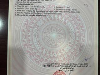 Bán nhà kho dt 72.8m2 tại an phú đông 3, đường lớn. chỉ 4.5 tỷ còn tl