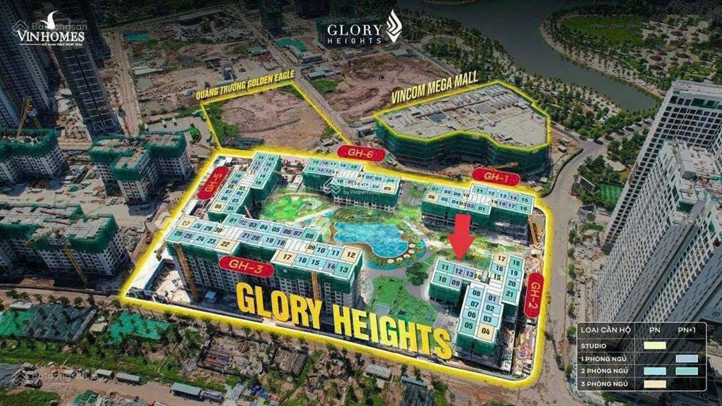 Bán ch glory heights 1pn + 2.9 tỷ, t12/2025 tại vinhomes grand park quận 9
