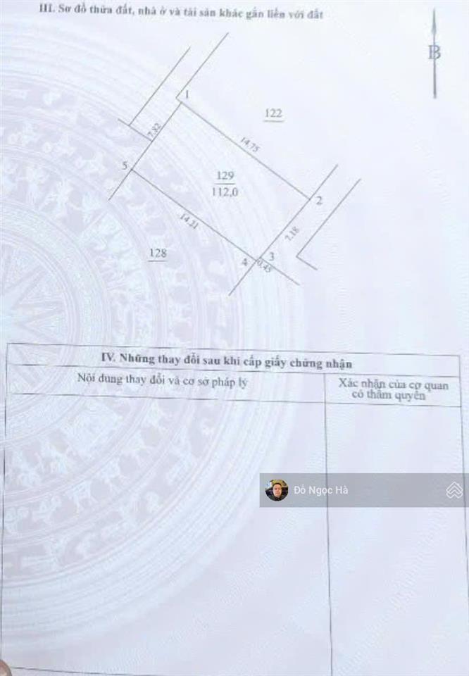 Bán 112m2 đất trần cung bắc từ liêm, 2 mặt ngõ cách phố 10m, giá 18 tỷ