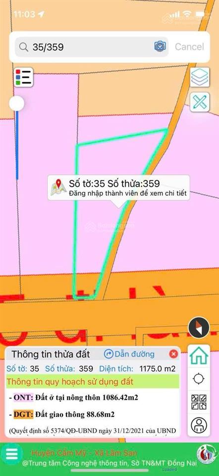 Chính chủ bán đất lâm san, cẩm mỹ, đồng nai