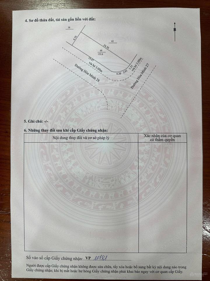 Lô góc 2mt giá rẻ cuối cùng còn sót lại khu hoà minh