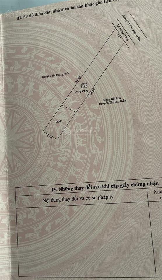 Bán (8.01 x 55 ) = 433m2 đx 042 đường pn thạch, phú mỹ, tdm  xin  0964 859 *** trân trọng!