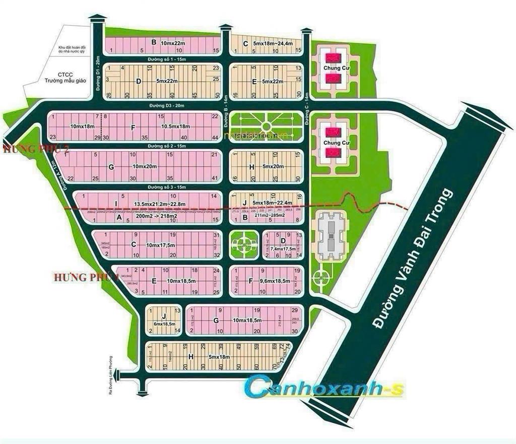 Cần bán nhanh lô 132m2 ngang 6m hưng phú đường liên phường quận 9 giá 85 tr/m2