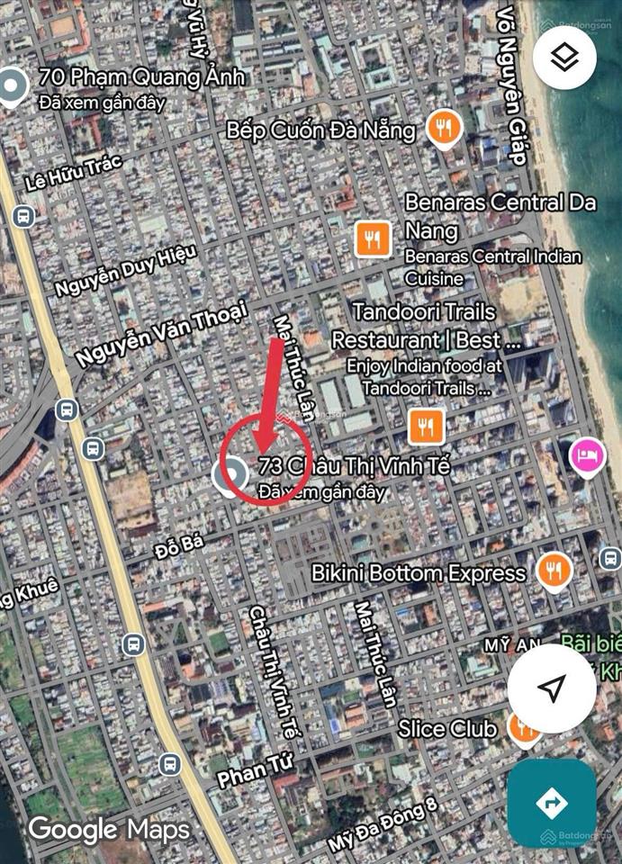 Bán lô đất đẹp kiệt ôtô châu thị vĩnh tế gần biển mỹ khê vị trí vàng kinh doanh giá tốt chỉ 75tr/m2