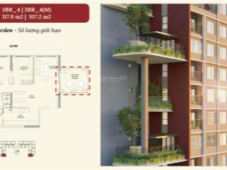 Duy nhất 9 căn 3pn có sân vườn riêng sky garden.  0909 901 ***