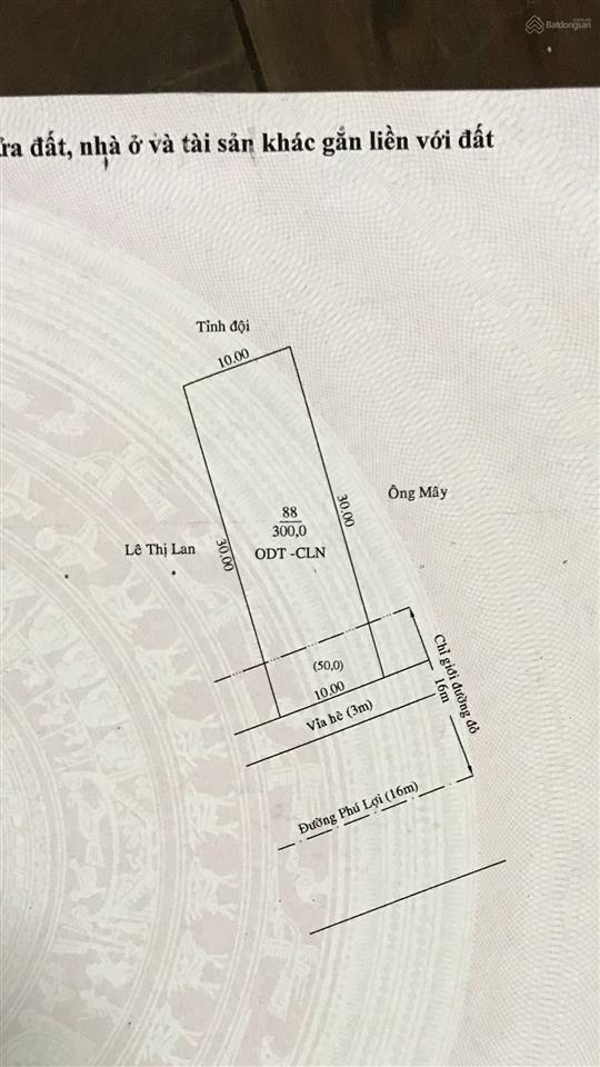 Bán nhà mặt tiền kinh doanh đường phú lợi  p. phú lợi, dt 300m2 (10x30)thổ cư 250m2, giá 22 tỷ