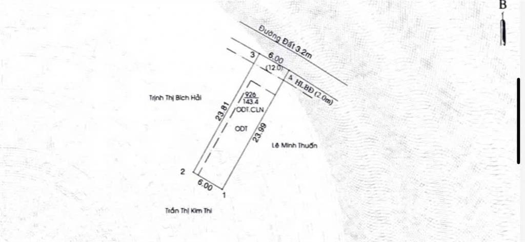 Bán đất hẻm 269 đường nguyễn thị minh khai. p. phú hoà. dt 144m2 (6x24) thổ cư 95m2. giá 2,75 tỷ
