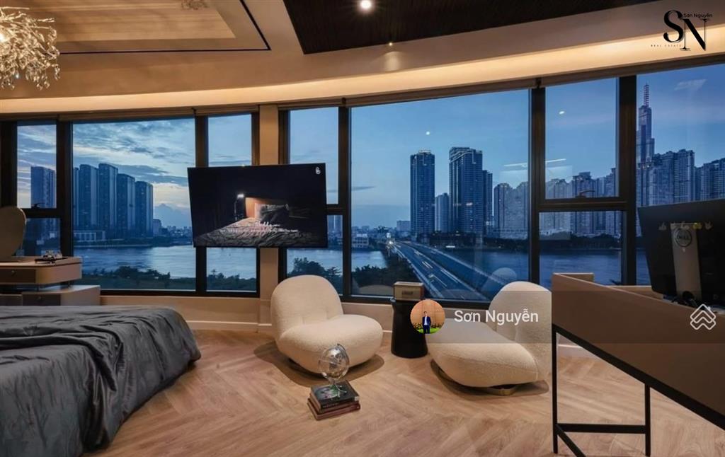 Chuyển nhượng 4pn the river  đã có sổ  view sông vĩnh viễn  thang máy riêng  tặng full nội thất