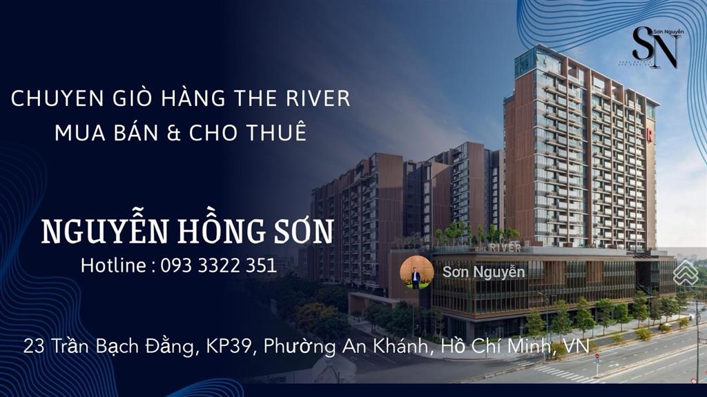 Chuyển nhượng 2pn the river thủ thiêm  view trực diện sông & q1  đã có sổ