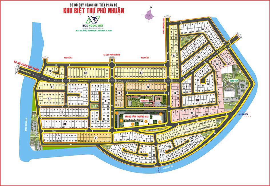 Một cặp liền kề view sông kdc phú nhuận cách global city chỉ 500m giá 98tr/m2