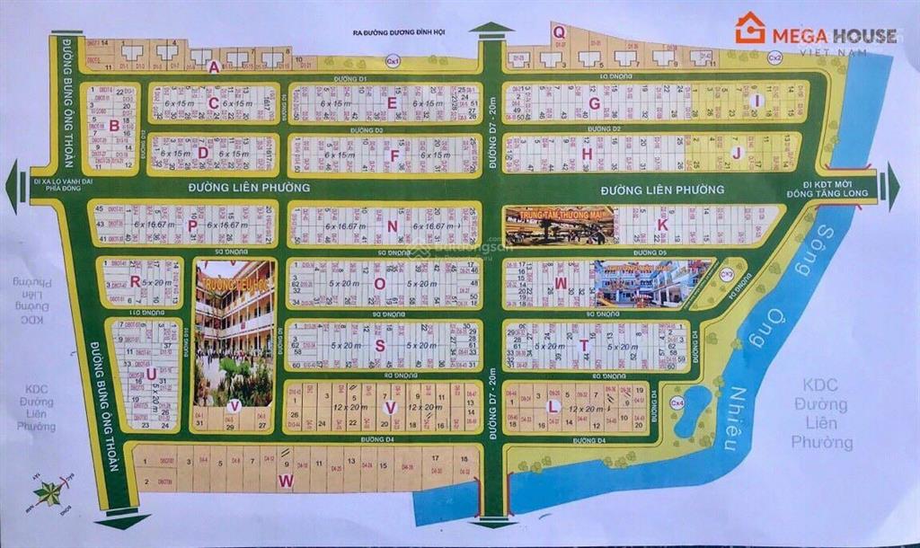 Mặt tiền liên phường sở văn hóa thông tin  phú hữu giá 115tr/m2