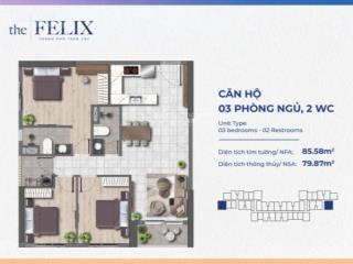 Chính thức ráp giỏ hàng độc quyền the felix giá gốc cđt 3pn, ck khủng 5%, tặng full nội thất 20tr