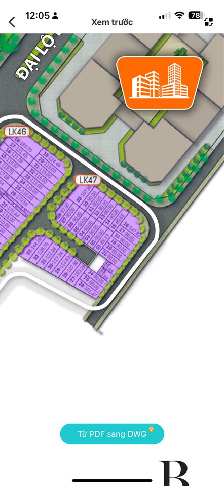 Cần bán đất lk khu kim chung di trạch, dt 100m2
