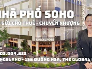 Cho thuê nhà phố liền kề soho the global city, 35 triệu, 95m2, 8pn, 5wc, không nội thất