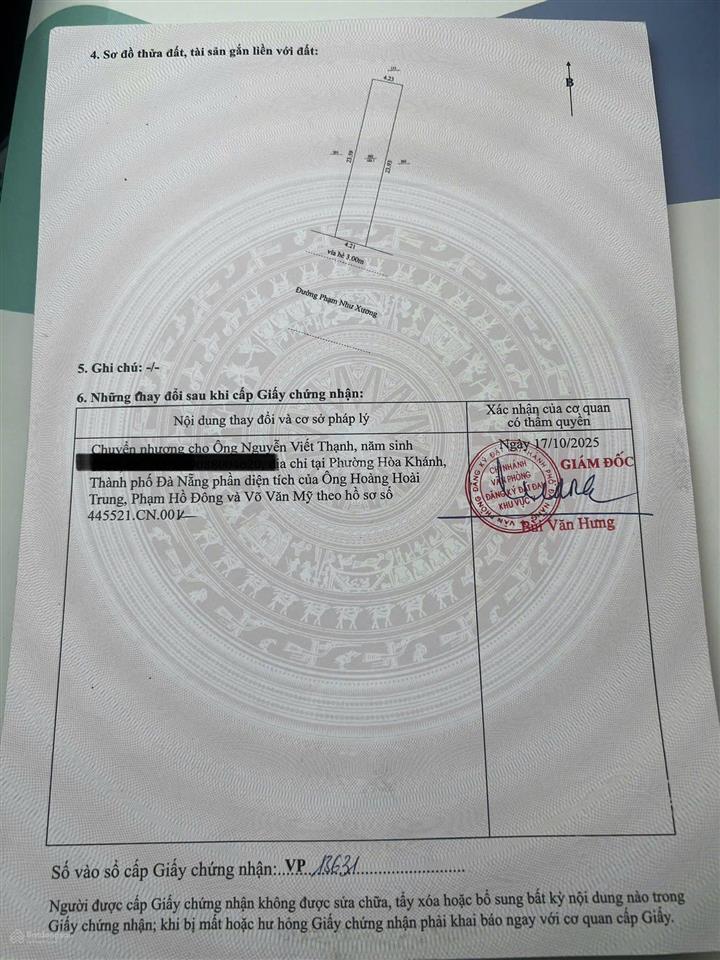 Bán lô đất mặt tiền phạm như xương ngay sát đh sư phạm, dt 100m2 ngang 4.2 m