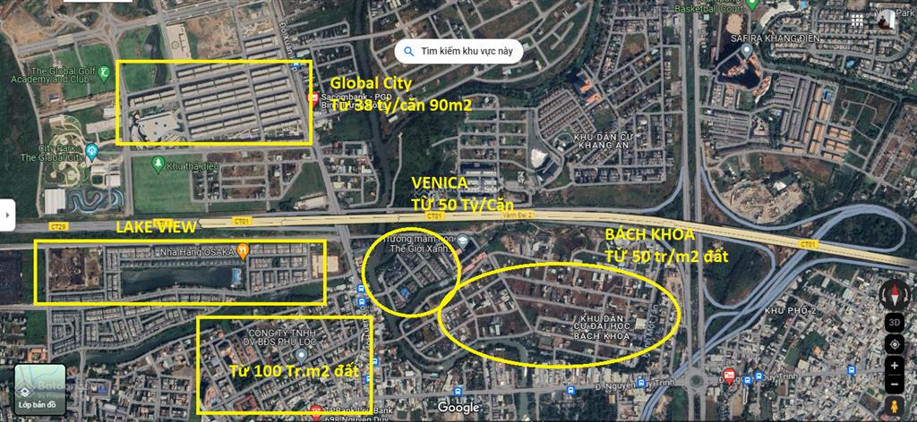 Bán lô biệt thự đơn lập kdc bách khoa 13,7x33  448m2 full thổ cư, giá bán 58 tr/m2  26 tỷ