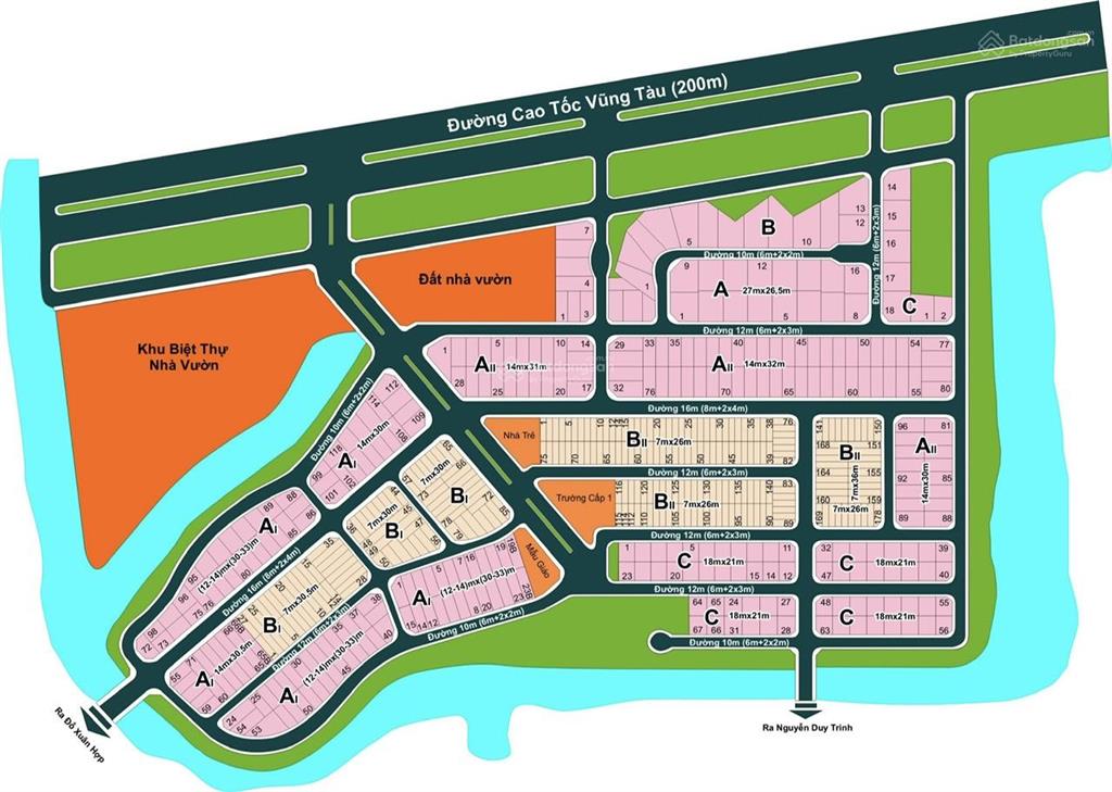 Bán lô biệt thự đơn lập kdc bách khoa 13,7x33  448m2 full thổ cư, giá bán 58 tr/m2  26 tỷ