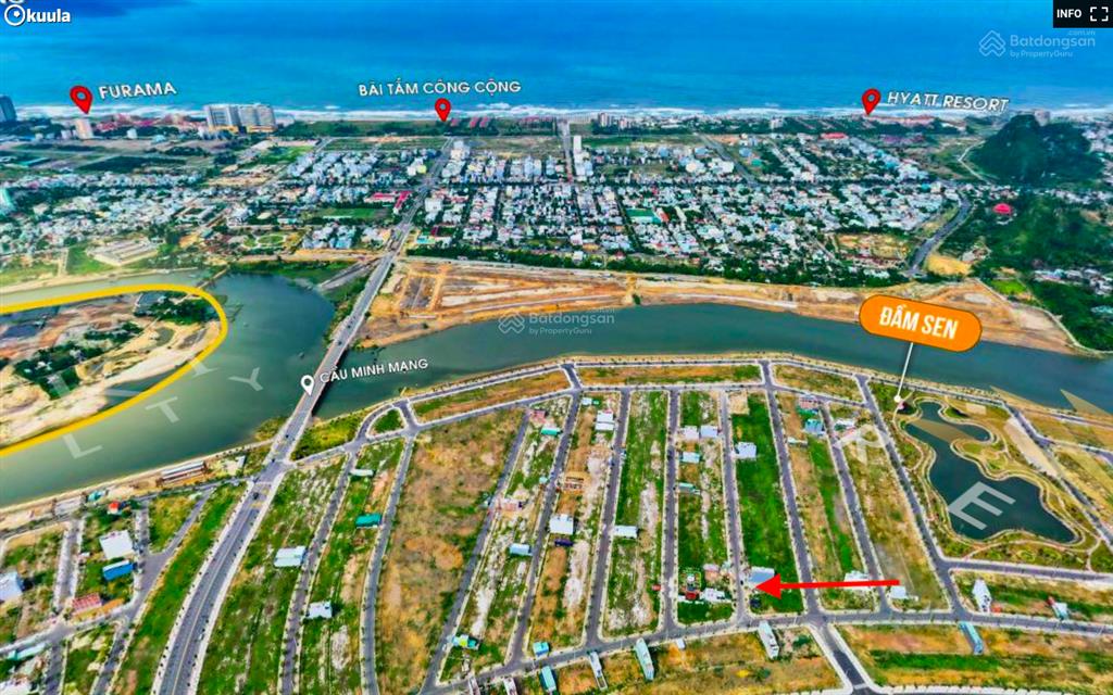 Chào bán nam hòa xuân lô đầm sen kề góc ngay cầu minh mạng 1 bước chân ra công viên tuyệt đẹp.