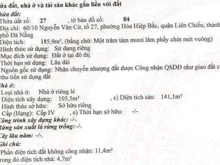 Bán nhà 2 tầng, kiệt lớn đường nguyễn văn cừ, liên chiểu