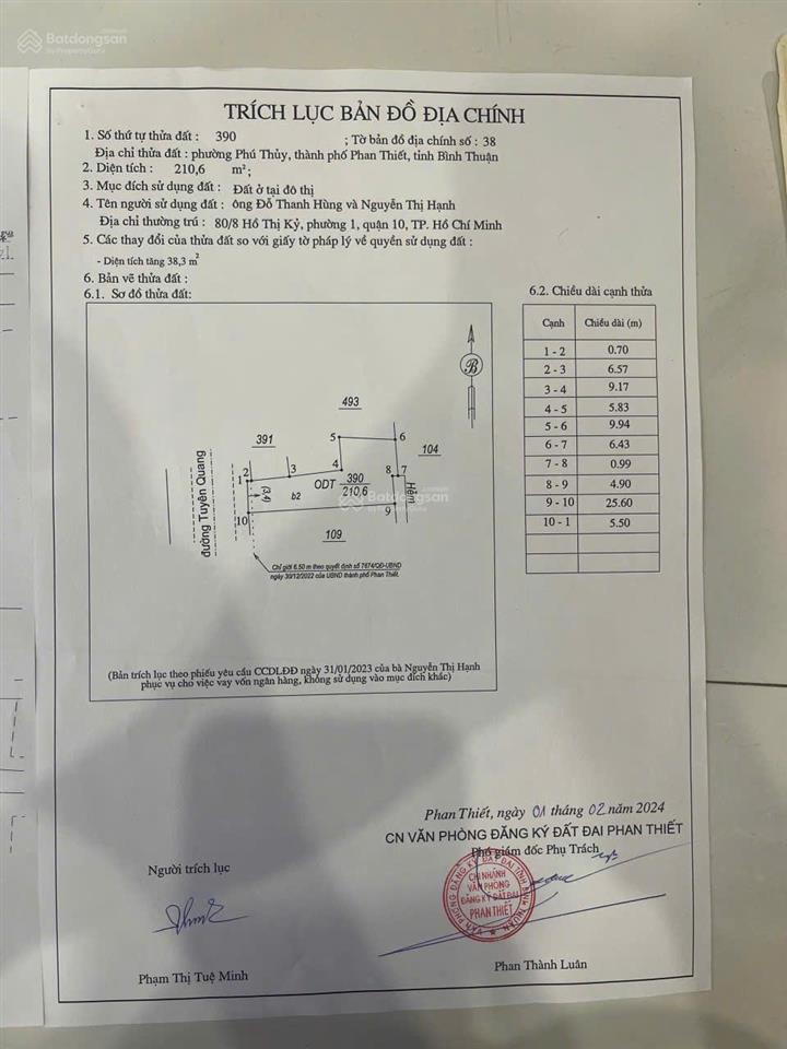 Bán nhà mặt tiền đường tuyên quang trung tâm phan thiết