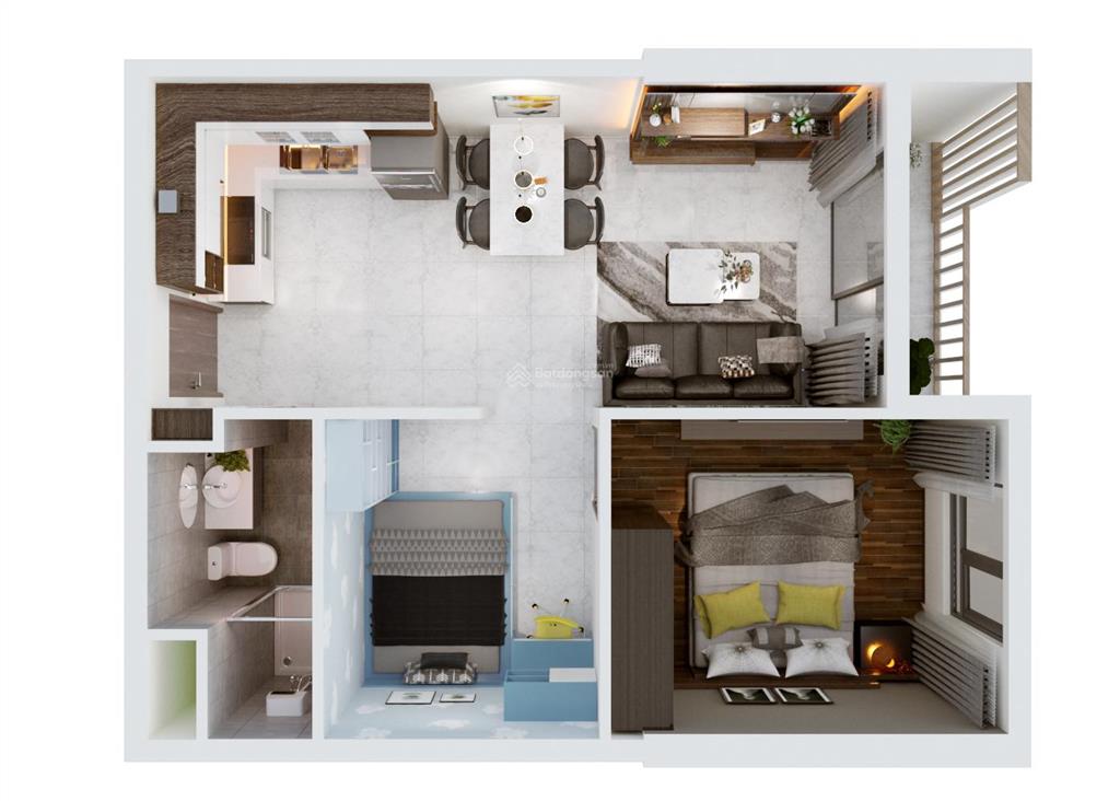 Chính chủ bán căn 1pn + 1 tầng cao view đẹp nhất dự án  sổ sẵn công chứng ngay  nhà mới 100%