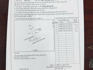 Chính chủ bán nền thổ cư 196m2, tân lân