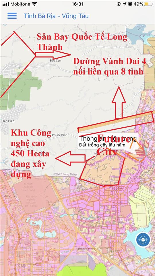Bán đất phú mỹ future city sổ sẵn, đường 40m, vị trí vàng giữa sân bay, cảng biển và du lịch