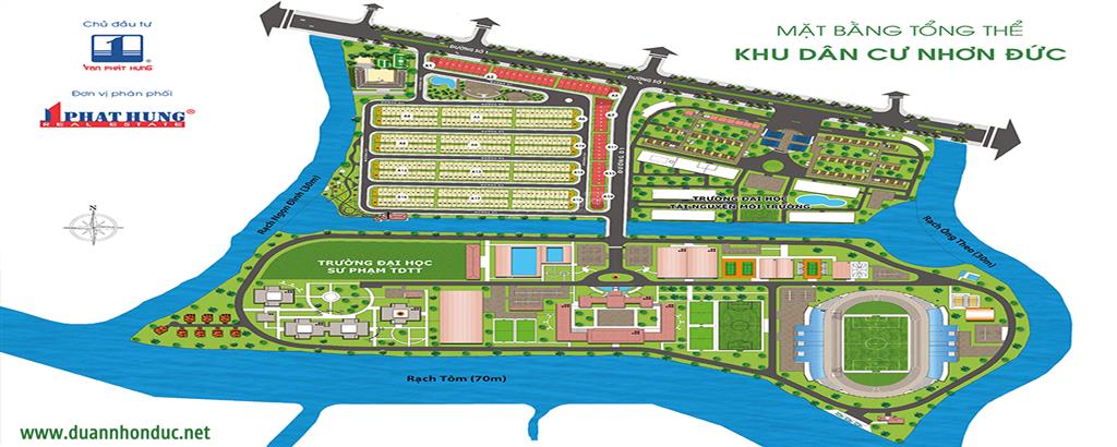 Chỉ 5,4 tỷ 100 m2 lô đối diện công viên kdc nhơn đức vph kề 3 trường đại học lớn. 0903 053 ***