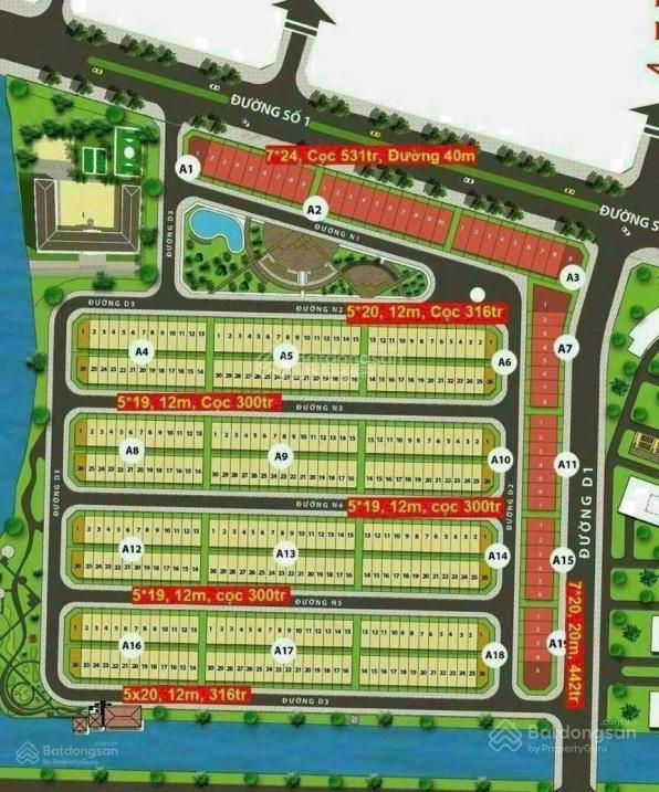 Chỉ 5,4 tỷ 100 m2 lô đối diện công viên kdc nhơn đức vph kề 3 trường đại học lớn. 0903 053 ***