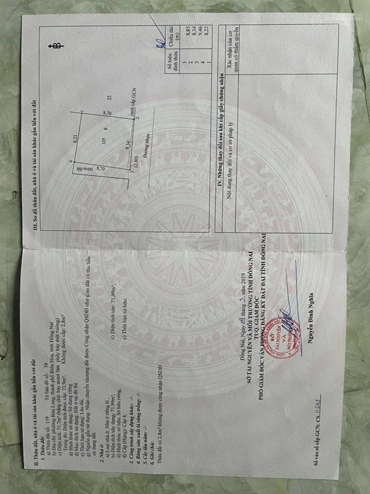 Bán nhà mặt tiền phường bửu long biên hòa