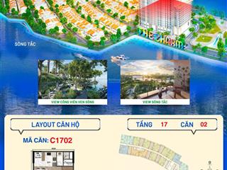 Bán căn hộ 58,5m2 tầng 17 ven sông charmora city  sun nha trang