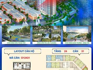 Căn 31 view sông, view biển và view pháo hoa the onsen 1 charmora city  sun nha trang