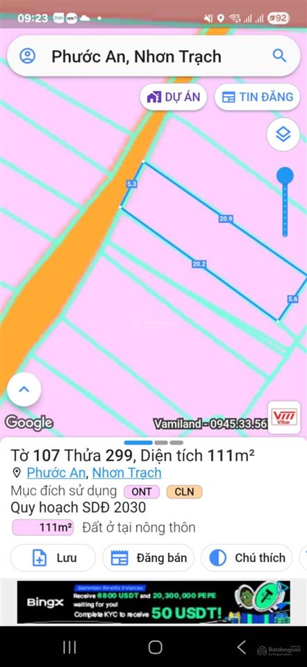 111m2 đất nền thổ cư giá siêu rẻ chính chủ