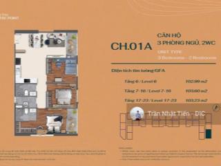 Căn góc 3pn view biển đẹp nhất vũng tàu centre point, 103.6m², giá 5.2 tỷ, vay 50% mb bank