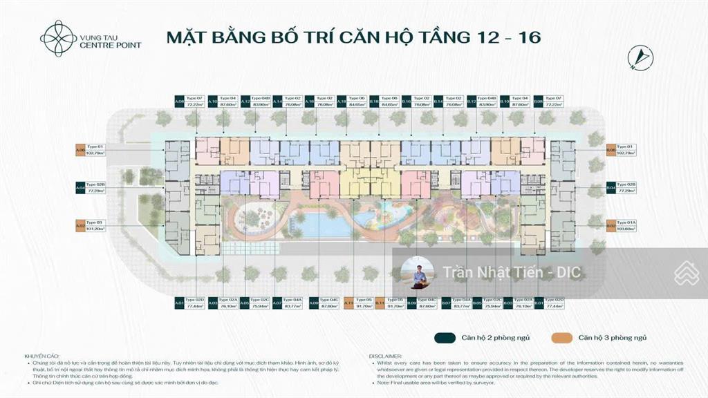 Căn hộ 2pn lầu cao view biển cực đẹp vũng tàu centre point giá chỉ 3.65 tỷ