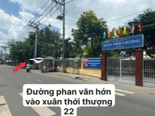 Chính chủ bán lô đất đường xuân thới thượng 22, hóc môn 107m2, gần trường chợ xuân thới thượng. shr