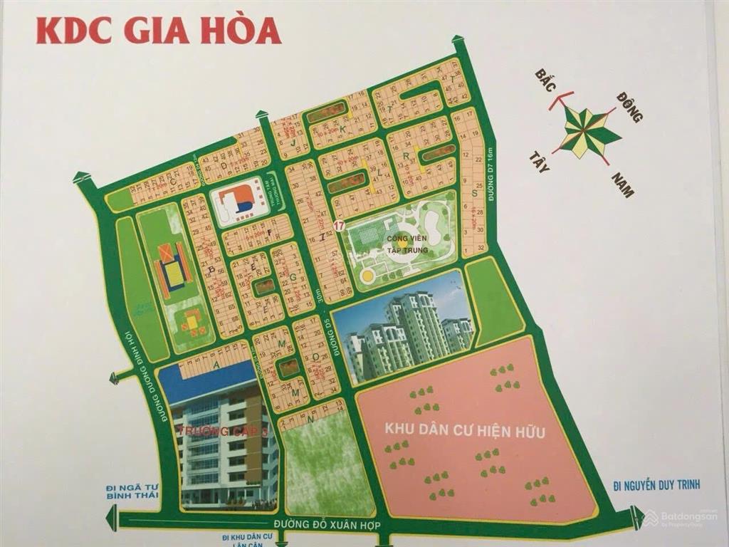 Nhận ký gửi mua bán bđs kdc gia hoà, phước long b, q9. là dt 100m2/ giá 12.8 tỷ.