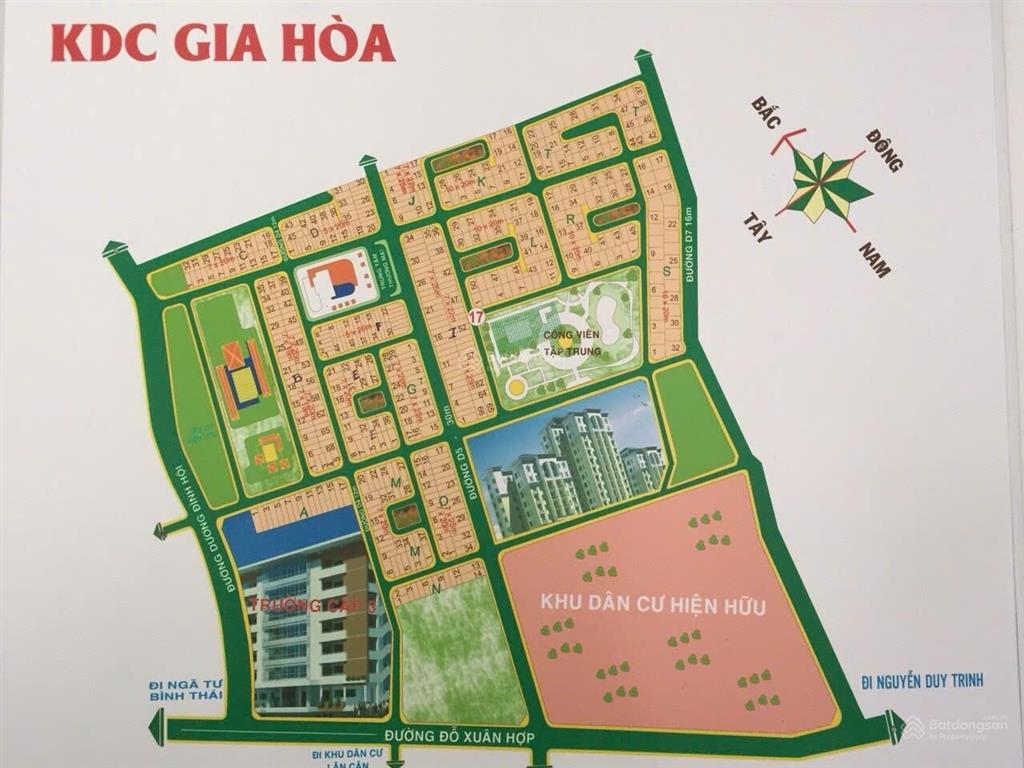Nhận ký gửi mua bán bđs kdc gia hoà, phước long b, q9. là dt 100m2/ giá 12.8 tỷ.