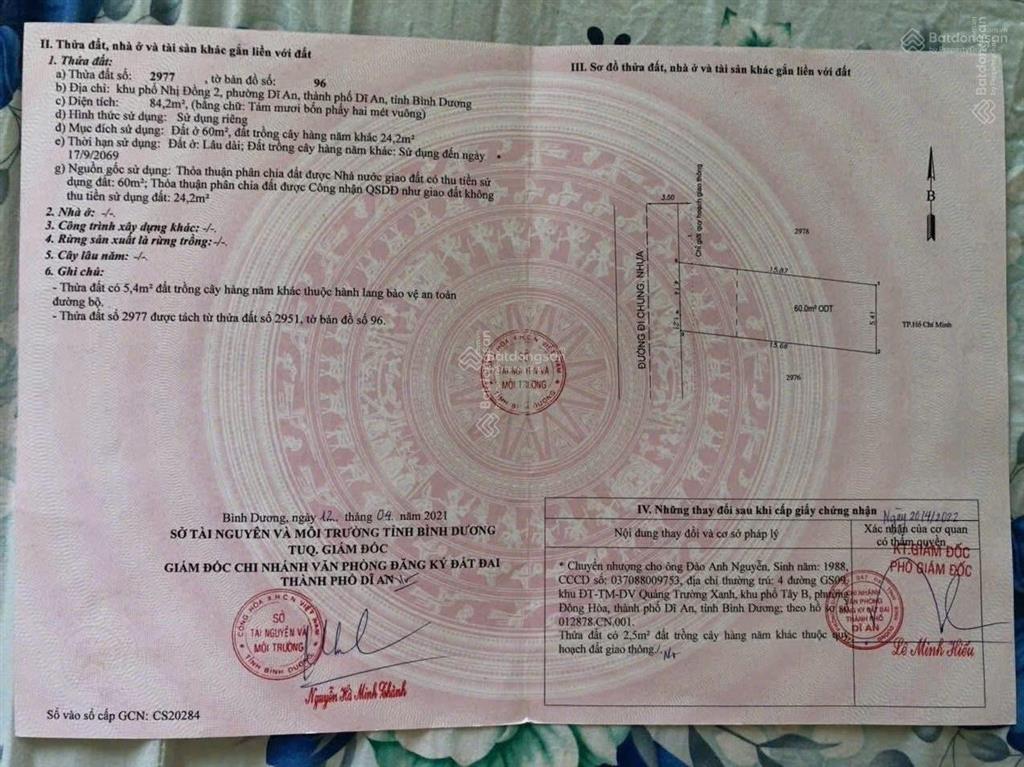 Đất tặng nhà gs18 khu go dĩ an đông hòa tp.hcm 84m2 ngang 5,4m sổ riêng giá tốt nhanh tay hiếm có