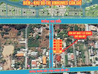 Chủ đất cần bán lô 116m2 trung tâm thị trấn cần thạnh, cần giờ sát vinhomes cần giờ