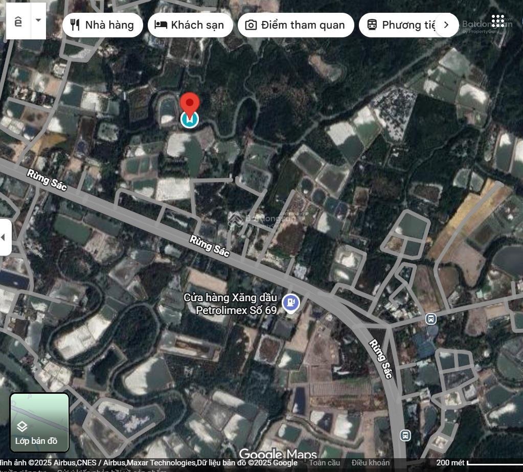 Bán đất ngay sát đường rừng sác, cần giờ. dt 1392,5m2