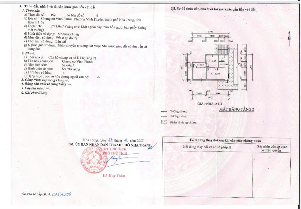 Cần bán cc vĩnh phước cách biển chỉ 5 phút đi bộ, sổ đỏ trao tay có ngay nhà mới  0989 271 ***