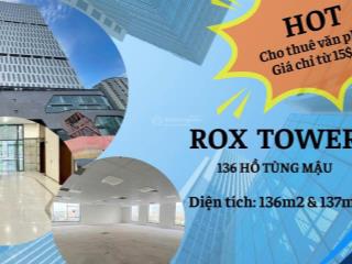 Độc quyền cho thuê 137m2 văn phòng hạng b + mới toanh tại 136 hồ tùng mậu