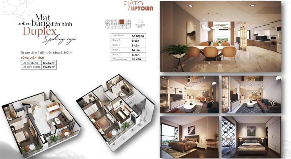 Cđt tặng 800tr khi sở hữu căn hộ thông tầng duplex tại fiato uptown, tt 50% nhận nhà