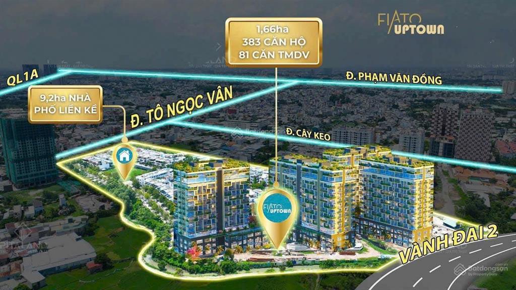 Penhouse thông 2 tầng có hồ bơi riêng, có suất đỗ ôtô miễn phí dự án fiato uptown thủ đức