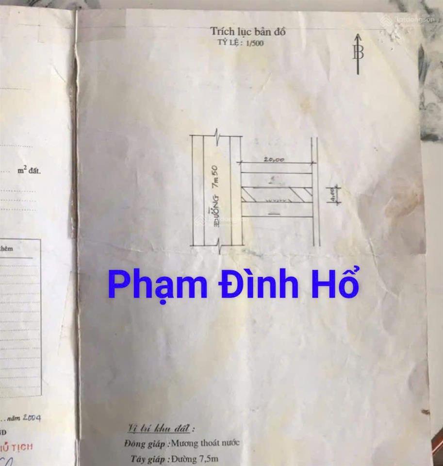 Mặt tiền đường 7m5 phạm đình hổ. cách biển 300m. s= 80m2 giá 5.5tỷ
