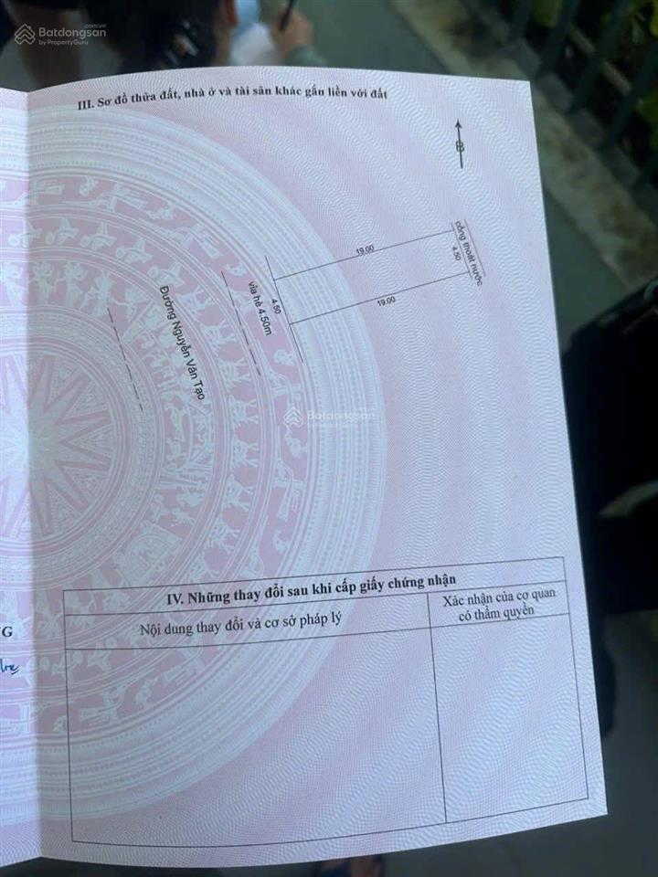 Đất mặt tiền đường 10m5 nguyễn văn tạo. cạnh bến xe. s= 85.5m2 giá 5.3 tỷ