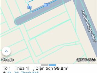 Đất mt đường 10m5 huỳnh ngọc huệ, thanh khê, vị trí kinh doanh. s = 100m2 giá 8.2 tỷ